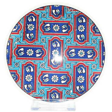 Turkish Ceramic Serigraphy Round Trivet 167 mm - 4