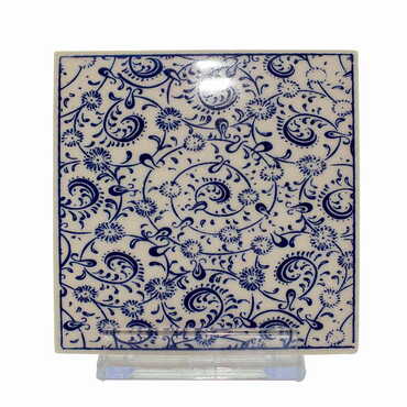 Turkish Ceramic Serigraphy Square Coaster 100 mm - 3