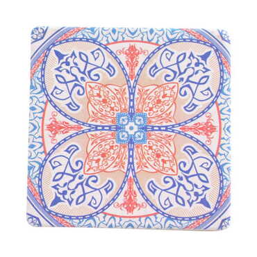 Turkish Ceramic Serigraphy Square Coaster 100 mm - 6