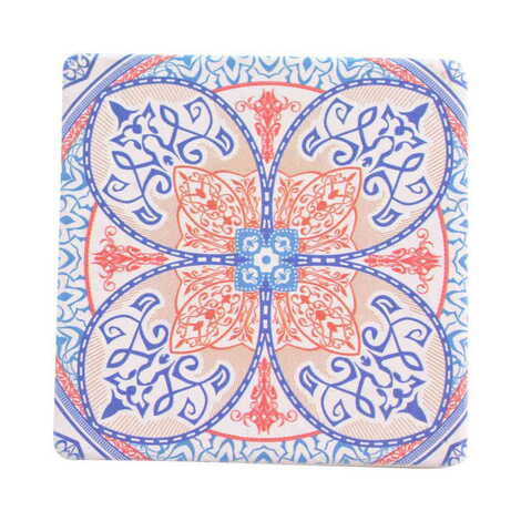 Turkish Ceramic Serigraphy Square Coaster 100 mm - 6