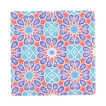 Turkish Ceramic Serigraphy Square Coaster 100 mm - 8