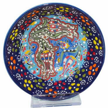 Turkish Ceramic Special Relief Bowl 13 Cm - 5