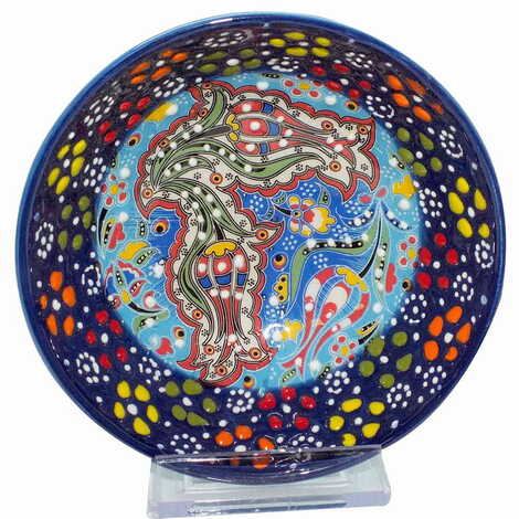 Turkish Ceramic Special Relief Bowl 13 Cm - 5