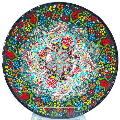 Turkish Ceramic Special Relief Bowl 20 Cm - 12