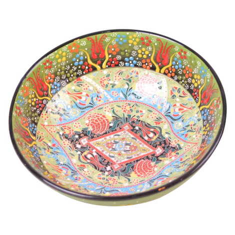 Turkish Ceramic Special Relief Bowl 25 Cm - 9