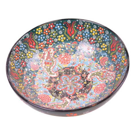 Turkish Ceramic Special Relief Bowl 25 Cm - 10