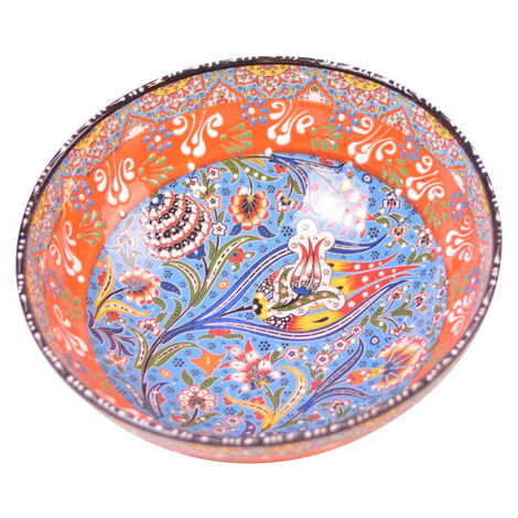 Turkish Ceramic Special Relief Bowl 25 Cm - 12