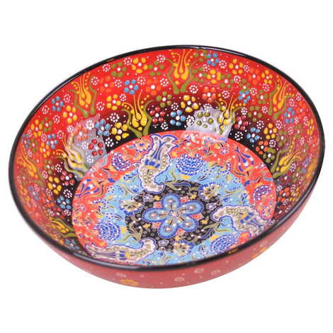 Turkish Ceramic Special Relief Bowl 30 Cm - 4