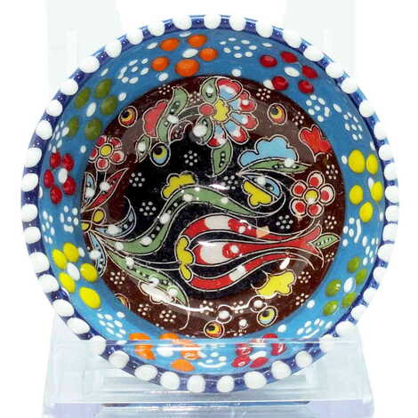 Turkish Ceramic Special Relief Bowl 8 Cm - 3