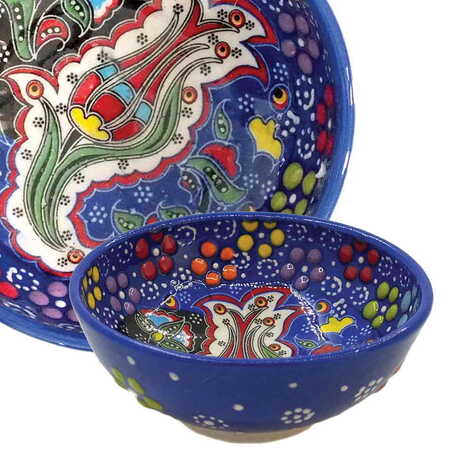 Turkish Ceramic Special Relief Bowl 8 Cm - 1