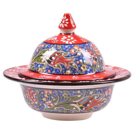 Turkish Ceramic Special Relief Candy Dish 13 Cm - 5