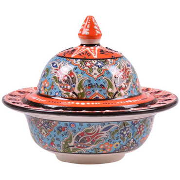 Turkish Ceramic Special Relief Candy Dish 13 Cm - 6