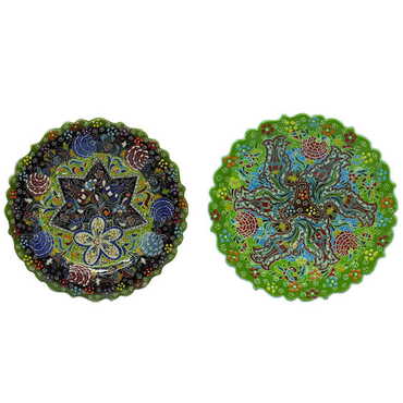 Turkish Ceramic Special Relief Plate 18 Cm - 2