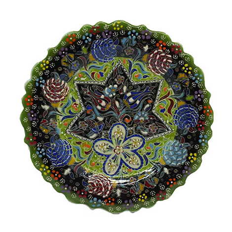 Turkish Ceramic Special Relief Plate 18 Cm - 3