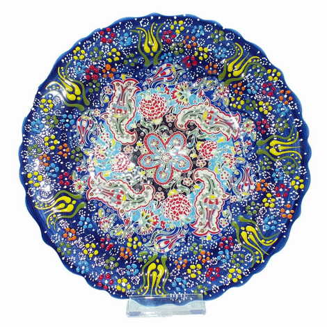 Turkish Ceramic Special Relief Plate 25 Cm - 6