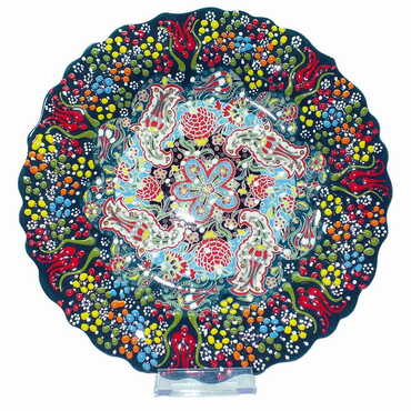 Turkish Ceramic Special Relief Plate 25 Cm - 7