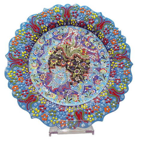 Turkish Ceramic Special Relief Plate 30 Cm - 3