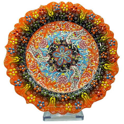 Turkish Ceramic Special Relief Plate 30 Cm - 5