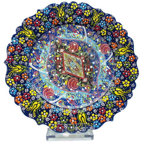 Turkish Ceramic Special Relief Plate 30 Cm - 6