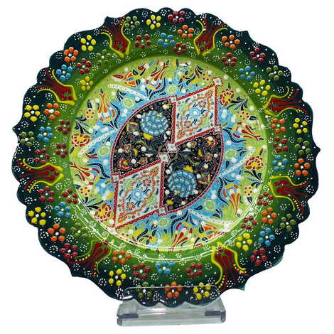 Turkish Ceramic Special Relief Plate 30 Cm - 7