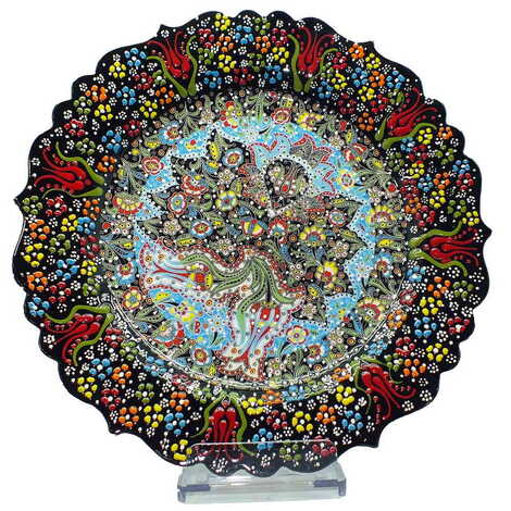 Turkish Ceramic Special Relief Plate 30 Cm - 8