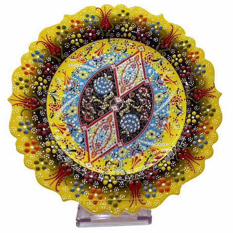 Turkish Ceramic Special Relief Plate 30 Cm - 9