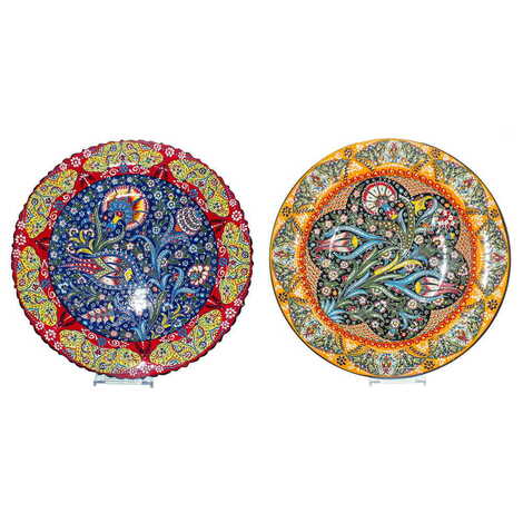 Turkish Ceramic Special Relief Plate 40 Cm - 2