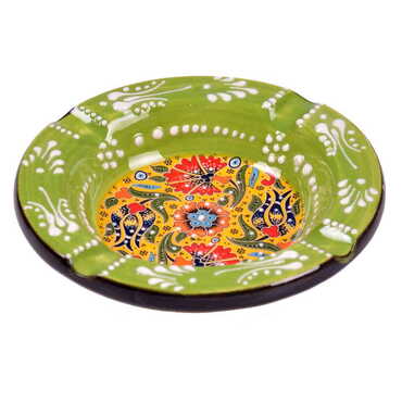 Turkish Ceramic Special Relief Round - Square Ashtray - 5