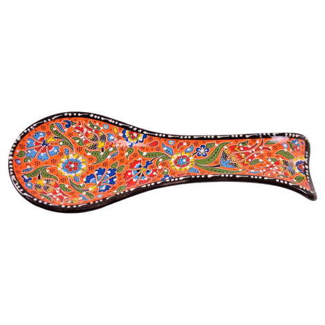 Turkish Ceramic Special Relief Spoon Rest - 5