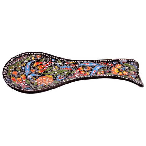 Turkish Ceramic Special Relief Spoon Rest - 6