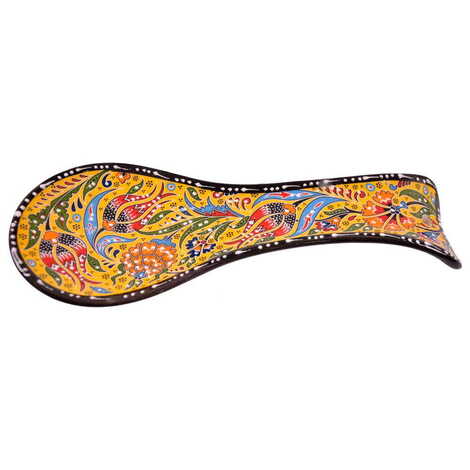 Turkish Ceramic Special Relief Spoon Rest - 8