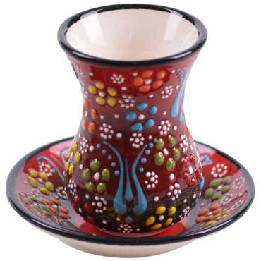 Turkish Ceramic Tea Cup Set 4 Pcs - 7