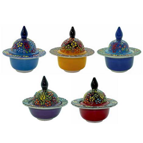 Turkish Ceramic Traditional Relief Candy Dish - 2