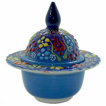 Turkish Ceramic Traditional Relief Candy Dish - 3