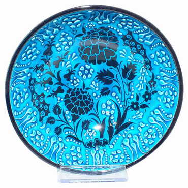 Turkish Ceramic Turquoise Bowl 16 Cm - 4