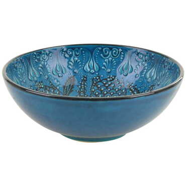 Turkish Ceramic Turquoise Bowl 25 Cm - 2