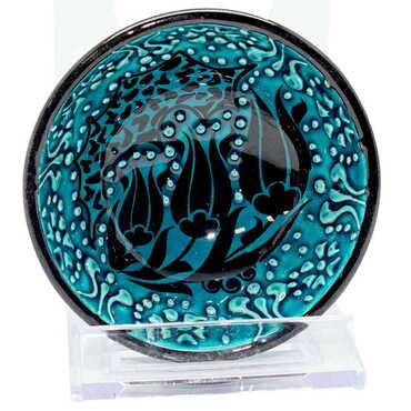 Turkish Ceramic Turquoise Bowl 8 Cm - 5