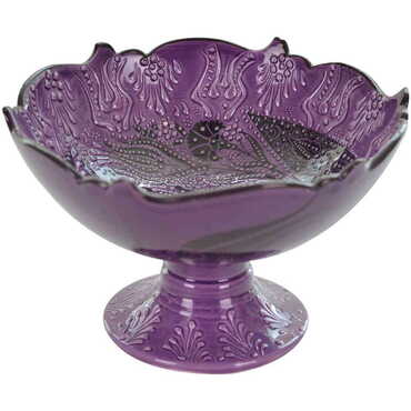 Turkish Ceramic Turquoise Candy Dish 20 cm - Myros