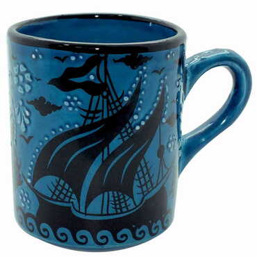 Turkish Ceramic Turquoise Mug - 4