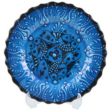 Turkish Ceramic Turquoise Plate 10 Cm - 4