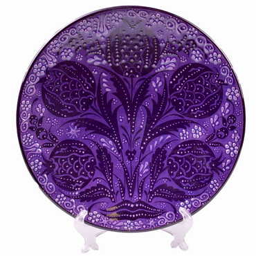 Turkish Ceramic Turquoise Plate 25 Cm - 6