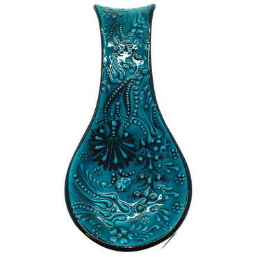 Turkish Ceramic Turquoise Spoon Rest - 3