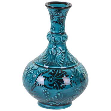 Turkish Ceramic Turquoise Tear Vase 10 Cm - 3