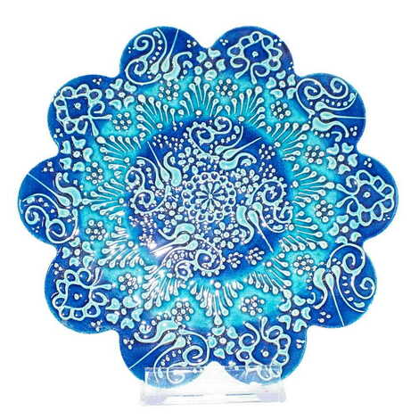 Turkish Ceramic Turquoise Trivet 182 mm - 3