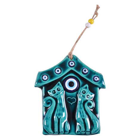 Turkish Ceramic Turquoise Wall Hanging Ornament Decoration No:2 - 18