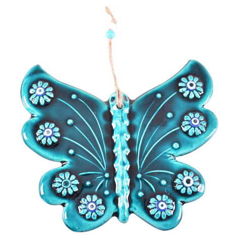 Turkish Ceramic Turquoise Wall Hanging Ornament Decoration No:3 - 3