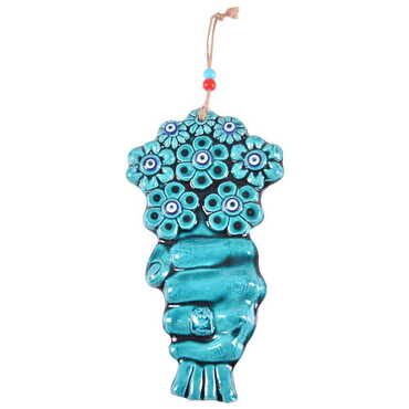 Turkish Ceramic Turquoise Wall Hanging Ornament Decoration No:3 - 19