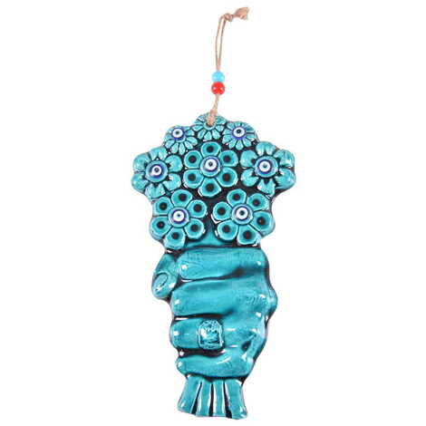 Turkish Ceramic Turquoise Wall Hanging Ornament Decoration No:3 - 19