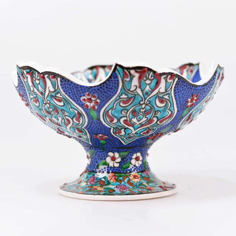 Turkish Ceramics Tezhip 20 cm Bowl with Stand - 2