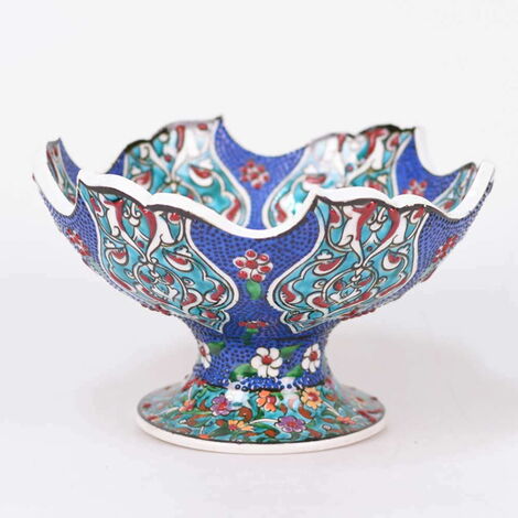 Turkish Ceramics Tezhip 20 cm Bowl with Stand - 3